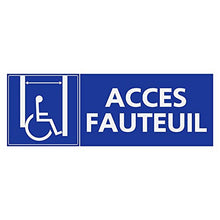 Supstick Autocollants Stickers Handicapé - Personne à mobilité réduite Ascenseur accès Fauteuil Format rectangulaire 12x