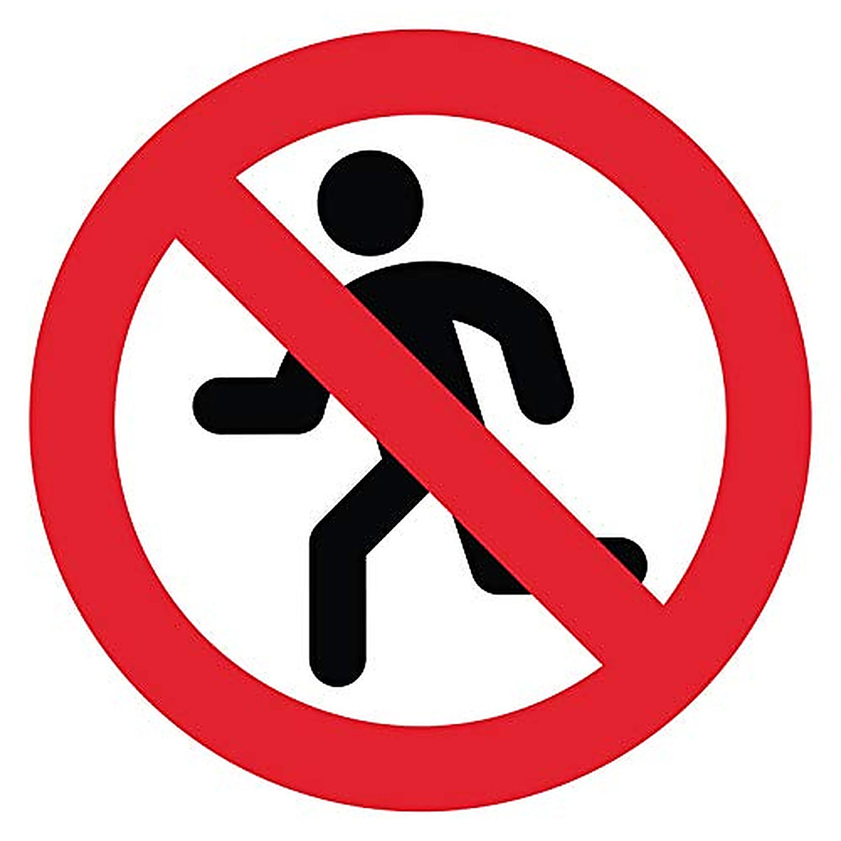 Autocollant Stickers Interdit de Courir Diamètre 5x5cm