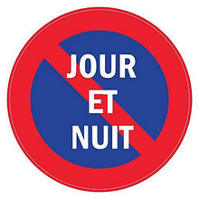 Autocollant Stickers Interdit de stationner Diamètre 5x5cm