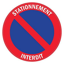 Autocollant Stickers Interdit de stationner Diamètre 5x5cm