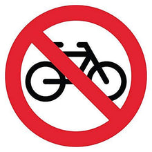 Autocollant stickers interdit au vélo Diamètre 5x5cm