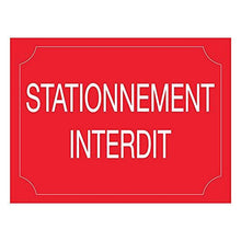 Autocollant stickers interdit de stationner Format 10x7,5cm