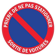 Autocollant stickers interdit de stationner Diamètre 5x5cm
