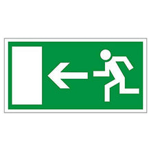 Supstick Autocollant Stickers Sortie de Secours flèche directionnelle Gauche Format 25x13cm