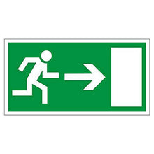 Supstick Autocollant Stickers Sortie de Secours flèche directionnelle Droite Format 10x5,5cm