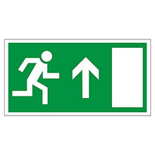 Supstick Autocollant Stickers Sortie de Secours flèche directionnelle vers Le Haut Format 4x2cm