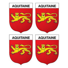 Supstick Lot de 4 Autocollants Stickers Blason de région département Aquitaine Format 5x4cm