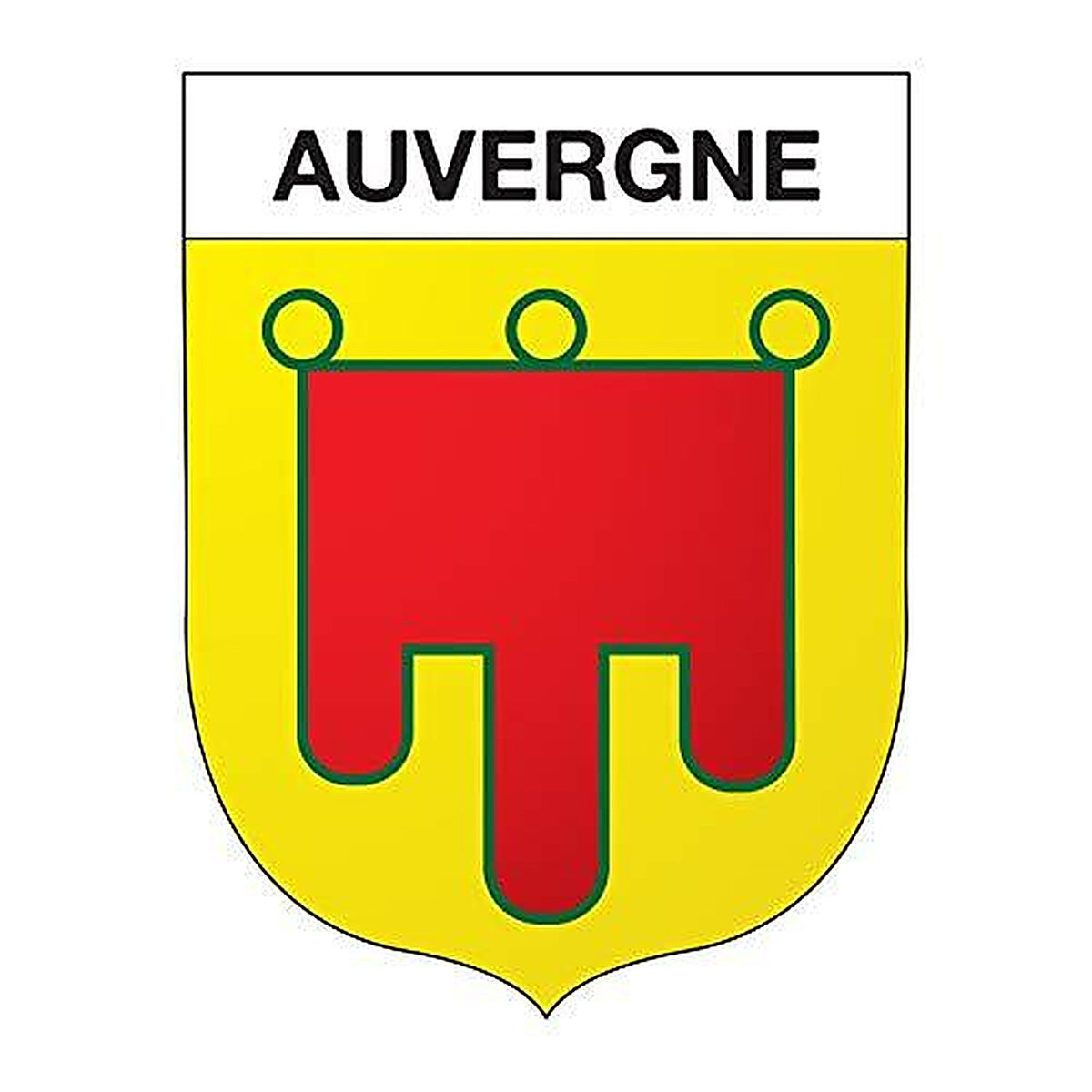 Supstick Autocollant Stickers Blason de région département Auvergne Format 15x12cm