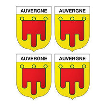 Supstick Lot de 4 Autocollants Stickers Blason de région département Auvergne Format 5x4cm