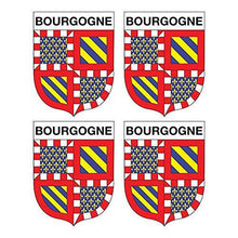 Supstick Lot de 4 Autocollants Stickers Blason de région département Bourgogne Format 5x4cm