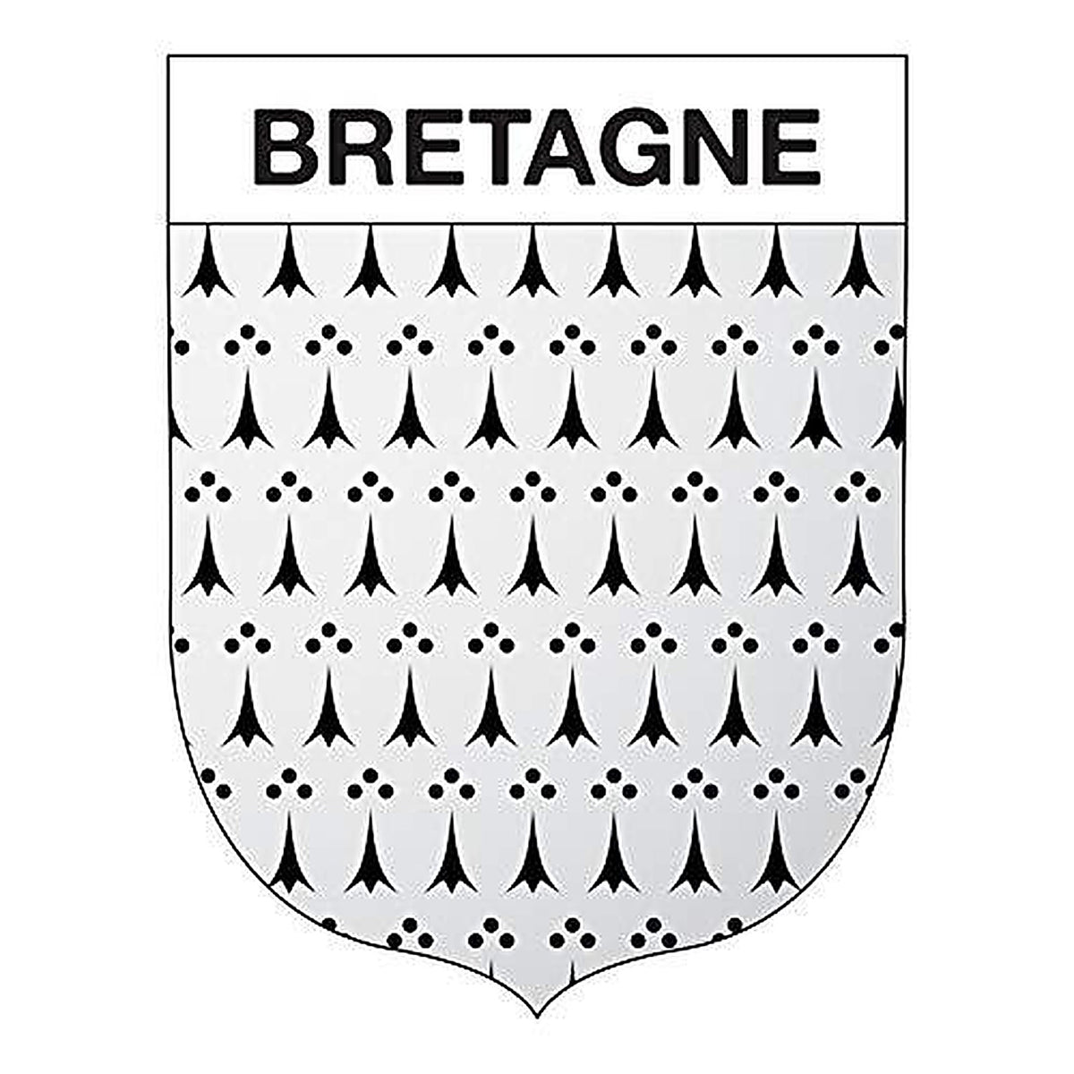 Supstick Autocollant Stickers Blason de région département Bretagne Format 10x8cm