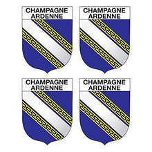 Supstick Lot de 4 Autocollants Stickers Blason de région département Champagne-Ardenne Format 5x4cm