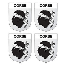 Supstick Lot de 4 Autocollants Stickers Blason de région département Corse Format 5x4cm