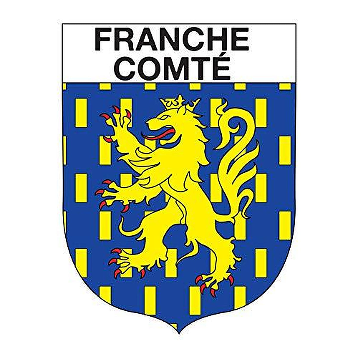 Supstick Autocollant Stickers Blason de région département Franche Comté Format 10x8cm