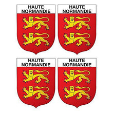 Supstick Lot de 4 Autocollants Stickers Blason de région département Haute-Normandie Format 5x4cm