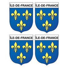 Supstick Lot de 4 Autocollants Stickers Blason de région département Île de France Format 5x4cm