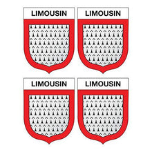 Supstick Lot de 4 Autocollants Stickers Blason de région département Limousin Format 5x4cm