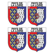Supstick Lot de 4 Autocollants Stickers Blason de région département Pays de la Loire Format 5x4cm