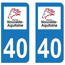 supstick 2 STICKERS AUTOCOLLANT PLAQUE IMMATRICULATION DEPT 40 Nouvelle-Aquitaine