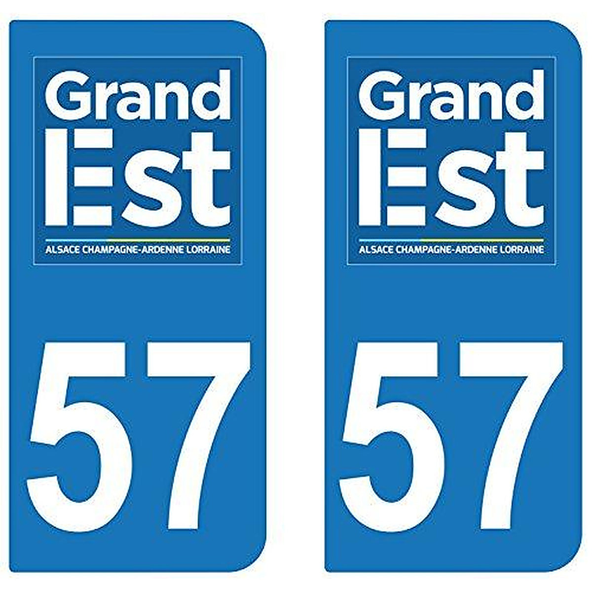 supstick 2 STICKERS AUTOCOLLANT PLAQUE IMMATRICULATION DEPT 57 Grand Est