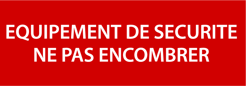 Autocollant Stickers Diamètre 18x6cm Equipement de Sécurité Ne Pas Encombrer