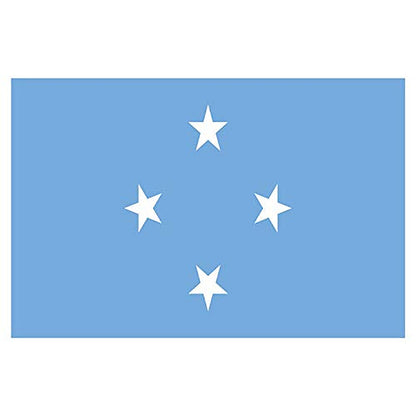 Panneau Rigide Format 18x12cm Drapeau de Pays Nation états fédérés de micronésie épaisseur 3mm