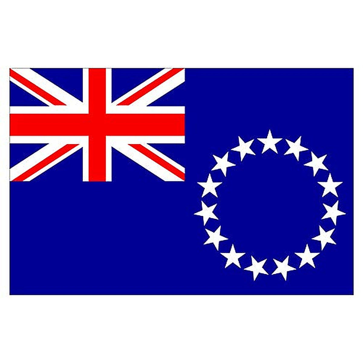 Panneau Rigide Format 15x10cm Drapeau de Pays Nation Les iles Cook épaisseur 3mm