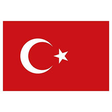 Panneau Rigide Format 18x12cm Drapeau de Pays Nation Turquie épaisseur 3mm