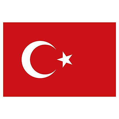 Panneau Rigide Format 18x12cm Drapeau de Pays Nation Turquie épaisseur 3mm