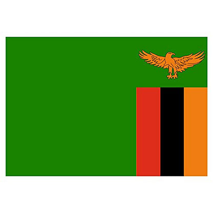 Panneau Rigide Format 18x12cm Drapeau de Pays Nation Zambie épaisseur 3mm