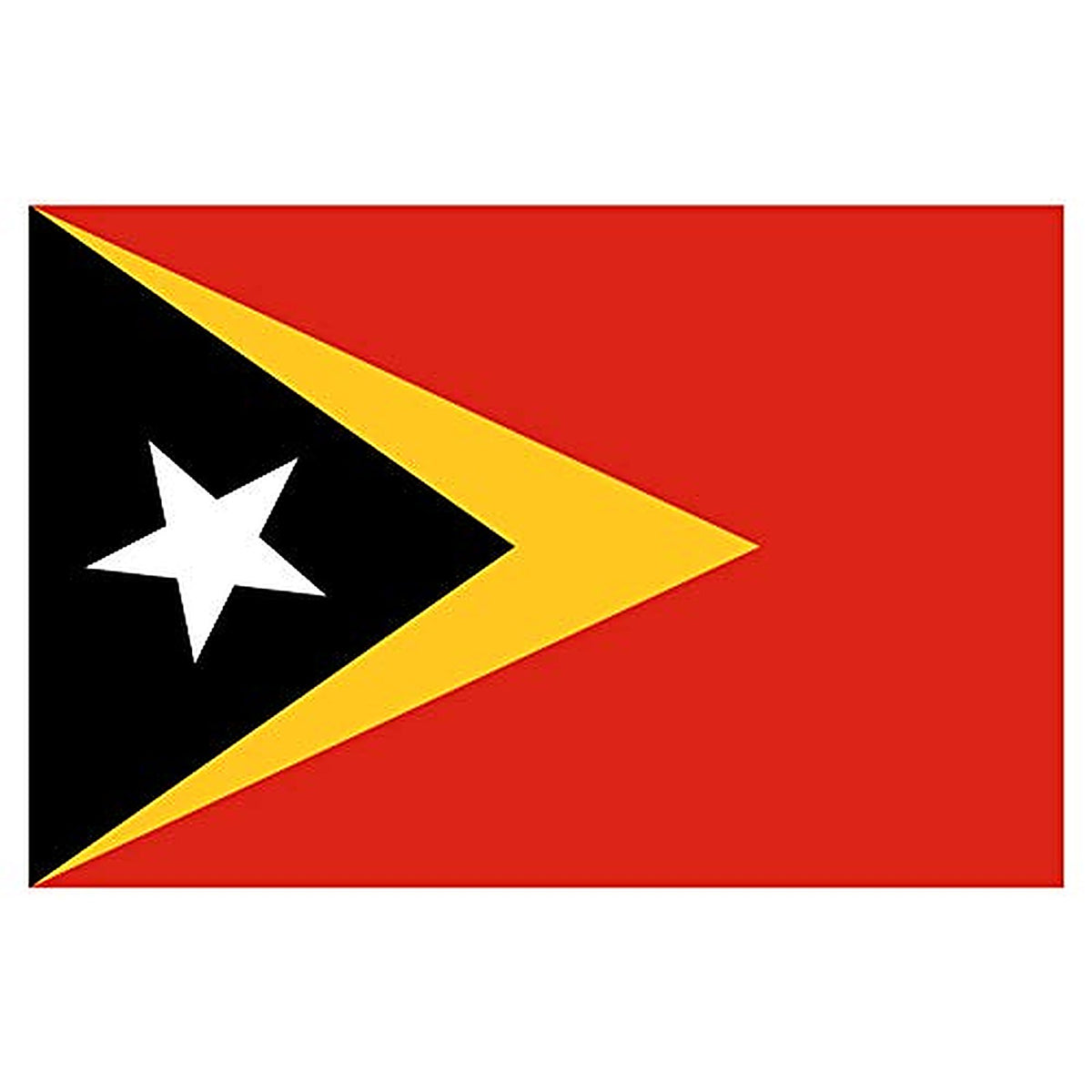 Panneau Rigide Format 18x12cm Drapeau de Pays Nation Timor Oriental épaisseur 3mm