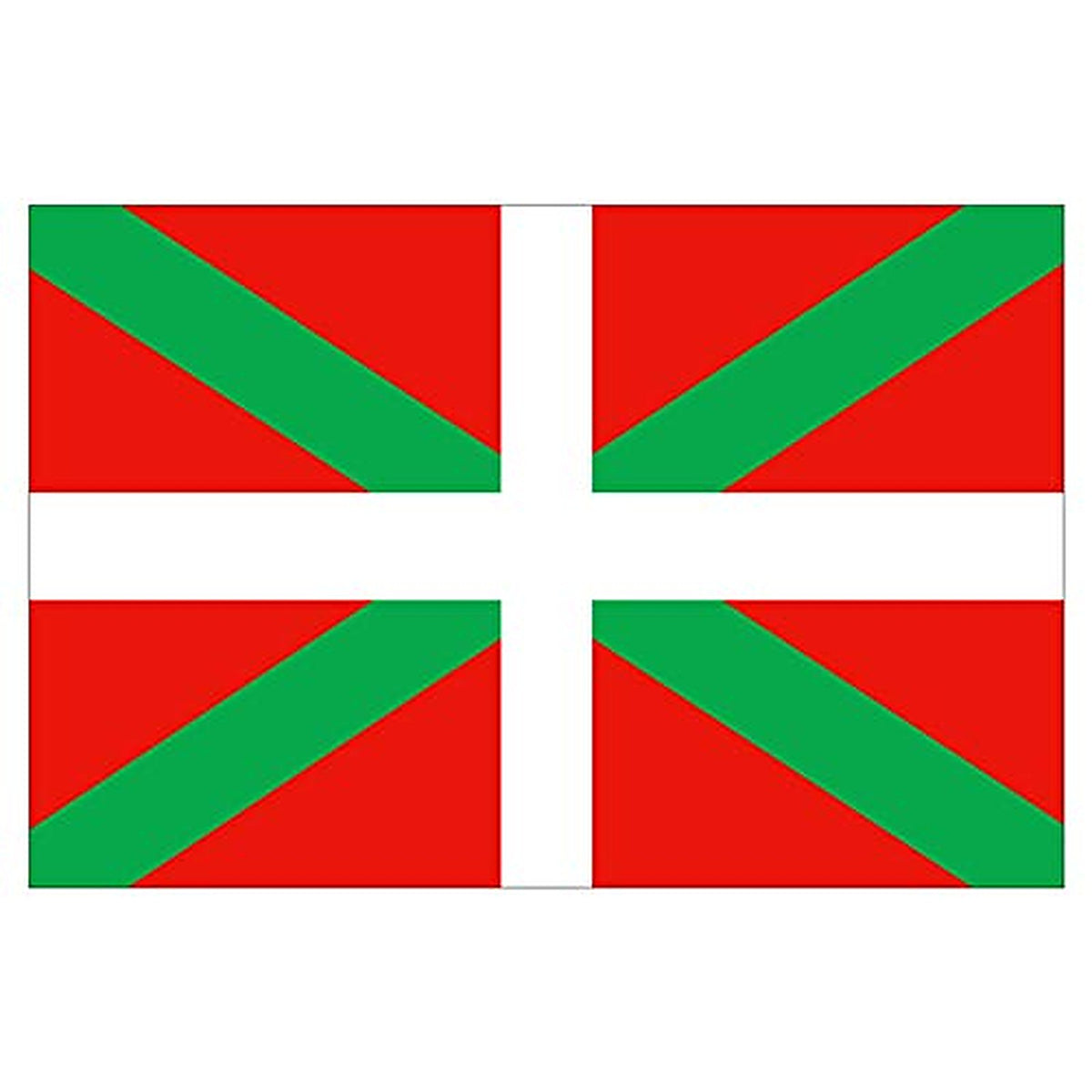 Panneau Rigide Format 18x12cm Drapeau de région française Pays-Basque épaisseur 3mm