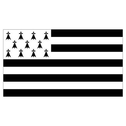 Panneau Rigide Format 18x12cm Drapeau de région française Bretagne épaisseur 3mm