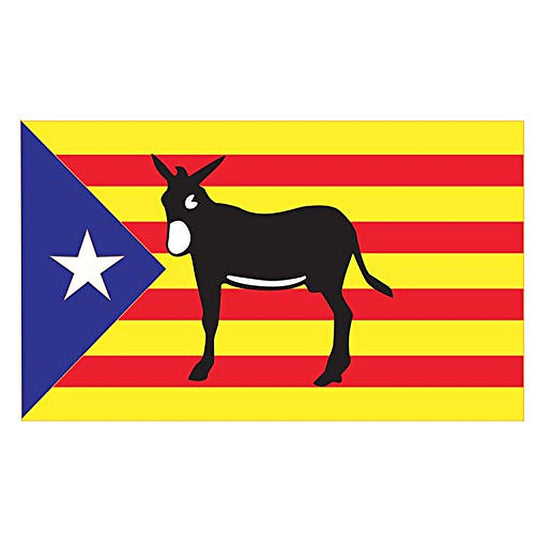 Panneau Rigide Format 18x12cm Drapeau de région française Catalan épaisseur 3mm
