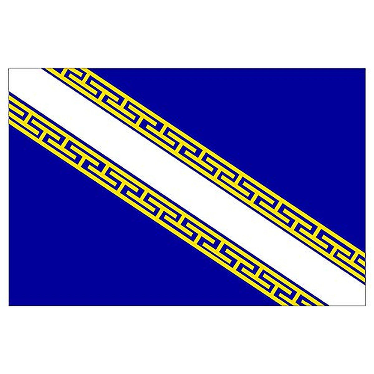 Panneau Rigide Format 18x12cm Drapeau de département région française Champagne Ardennes épaisseur 3mm
