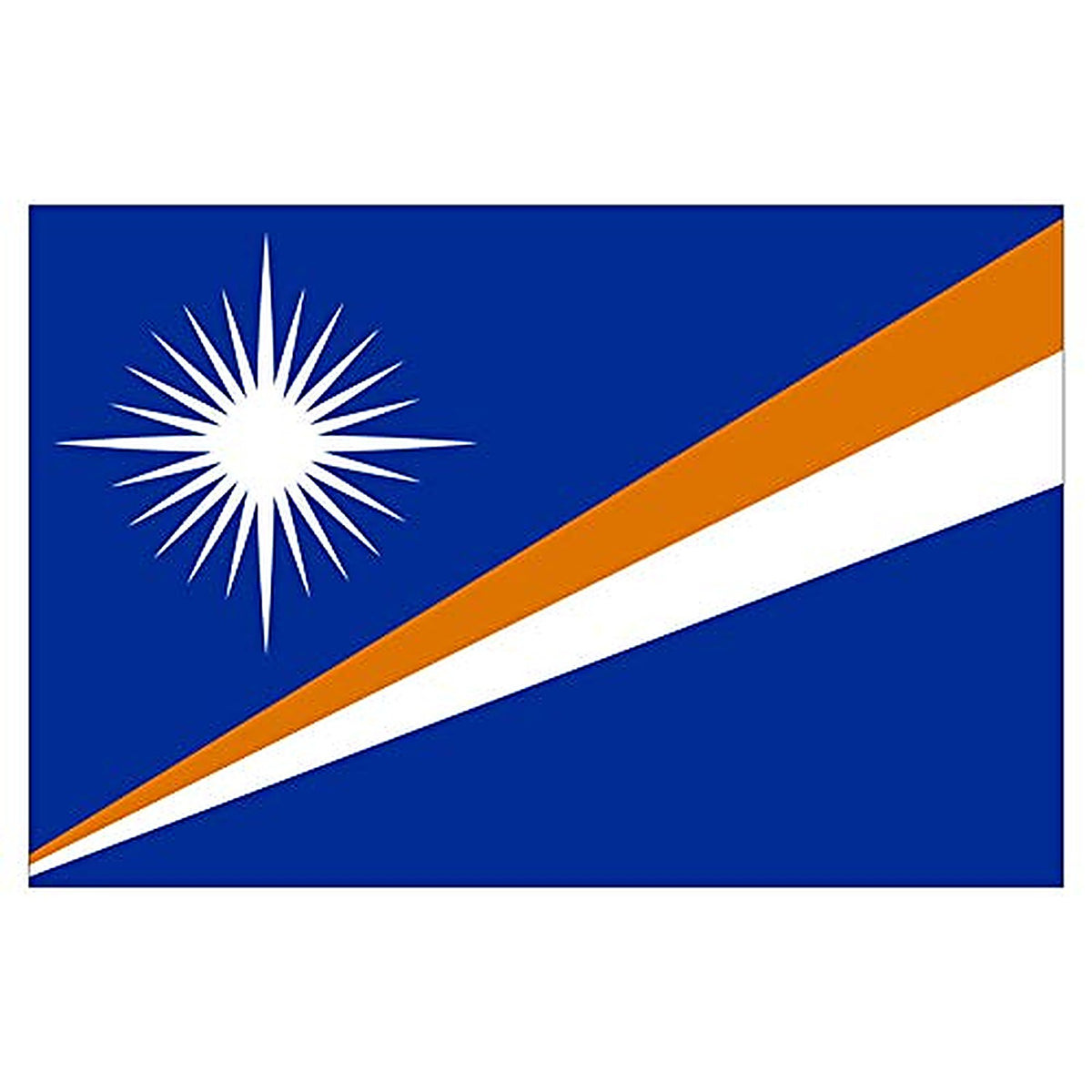 Panneau Rigide Format 15x10cm Drapeau de Pays Nation iles Marshall épaisseur 3mm