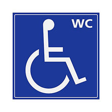 Panneau Rigide Handicapé - Personne à mobilité réduite WC 25x25cm épaisseur 3mm