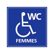 Panneau Rigide Handicapé - Personne à mobilité réduite WC Femmes 20x20cm épaisseur 3mm