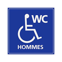 Panneau Rigide Handicapé - Personne à mobilité réduite WC Hommes 15x15cm épaisseur 3mm