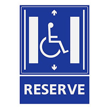 Panneau Rigide Handicapé - Personne à mobilité réduite Ascenseur réservé 12x16cm épaisseur 3mm