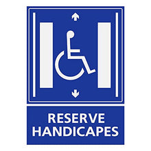 Panneau Rigide Handicapé - Personne à mobilité réduite Ascenseur réservé aux handicapés 15x20cm épaisseur 3mm