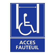 Panneau Rigide Handicapé - Personne à mobilité réduite Ascenseur accès Fauteuil 9x12cm épaisseur 3mm