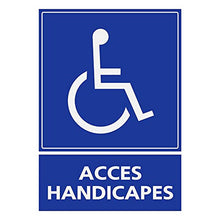 Panneau Rigide Handicapé - Personne à mobilité réduite accès handicapé 12x16cm épaisseur 3mm