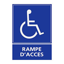 Panneau Rigide Handicapé - Personne à mobilité réduite Rampe d’accès 9x12cm épaisseur 3mm