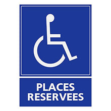 Panneau Rigide Handicapé - Personne à mobilité réduite Parking handicapés Places réservées 9x12cm épaisseur 3mm