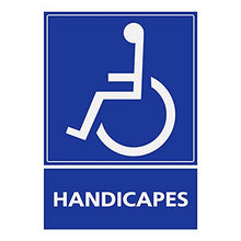 Panneau RigideHandicapé - Personne à mobilité réduite Parking handicapés 9x12cm épaisseur 3mm