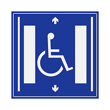 Panneau RigideHandicapé - Personne à mobilité réduite Ascenseur adapté 25x25cm épaisseur 3mm