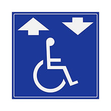 Panneau Rigide Handicapé - Personne à mobilité réduite Ascenseur adapté 20x20cm épaisseur 3mm