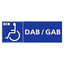 Panneau Rigide Handicapé - Personne à mobilité réduite Distributeur Automatique CB Format rectangulaire 24x8cm épaisseur
