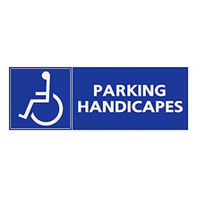 Panneau Rigide Handicapé - Personne à mobilité réduite Parking handicapés Format rectangulaire 18x6cm épaisseur 3mm